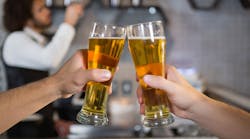 Two-men-toasting-a-glass-of-beer-in-bar