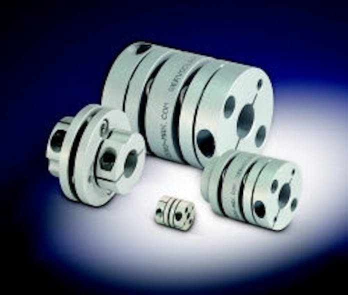 Couplings Provide High Torsional Stiffness For Precision Positioning