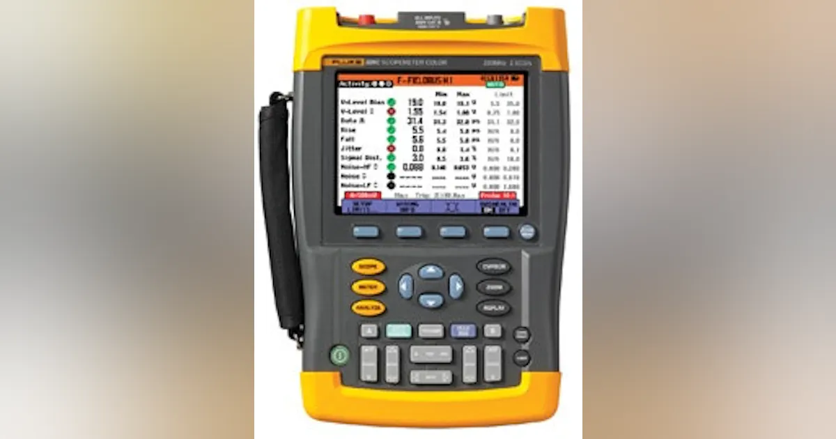 Equipment | Color ScopeMeter Features Industrial Bus Health Test ...