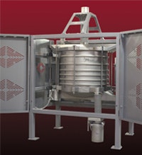 Equipment Inline sifter features a high net screening area for
