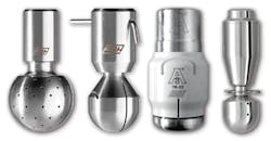 Clean-in-place components, like these rotary spray devices, must be properly matched to the application and maintained to be effective in allergen removal. Clean-in-place components, like these rotary spray devices, must be properly matched to the application and maintained to be effective in allergen removal.