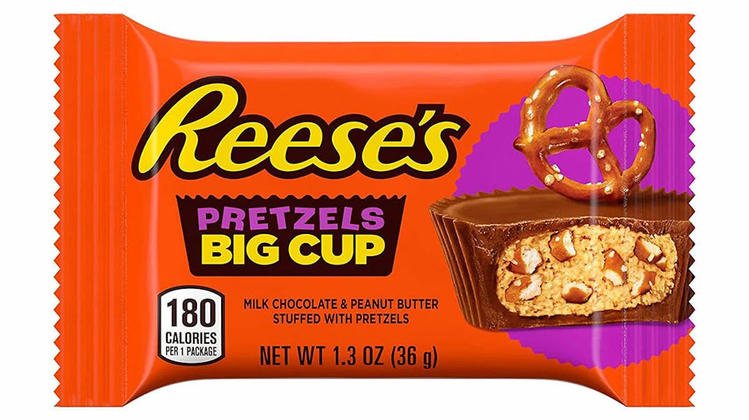 Stuffing Reese&rsquo;s cups with ingredients like pretzels provides synergy between sweet and savory flavors.