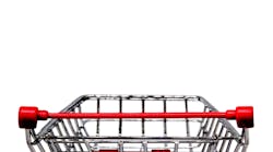 Grocery Cart White Background