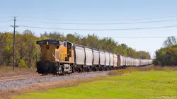 UP 6774 with grain train
