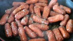 'Making lil' smokies with rosemary and sage this morning' 'Making lil' smokies with rosemary and sage this morning'