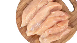 'Raw Chicken Breasts on the wooden board with copy space' 'Raw Chicken Breasts on the wooden board with copy space'