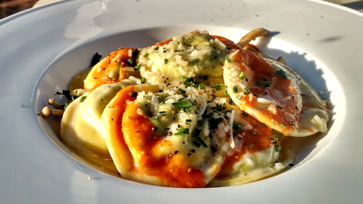 'Sweet Pea, Mint and Ricotta Cheese Ravioli'