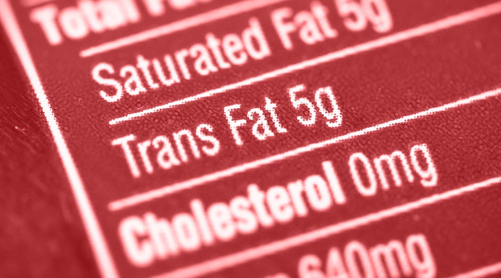 trans fat nutrition label
