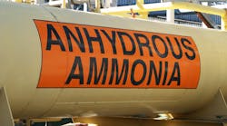 Anhydrous ammonia tank
