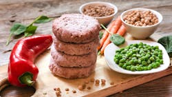 Veggie burger patties or plant based meat Veggie burger patties or plant based meat