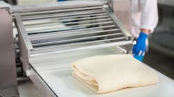 dough sheet on conveyor dough sheet on conveyor