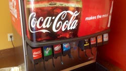 'coca Cola Drink Fountain Dispenser 'coca Cola Makes The Meal' Machine At Popeyes Louisiana Kitchen, Popeye's Chicken 'coca Cola Drink Fountain Dispenser 'coca Cola Makes The Meal' Machine At Popeyes Louisiana Kitchen, Popeye's Chicken