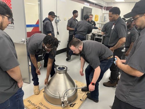At Lincoln Tech&apos;s Indianapolis equipment training lab, FIT students get hands-on experience with food processing equipment that has been donated by industry suppliers.