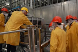 FIT students toured the OSI Group Enterprise facility to see the highly automated plant in action and learn some of the ways foods are processed -- with the knowledge that many of the students had never been in a food processing plant before. FIT students toured the OSI Group Enterprise facility to see the highly automated plant in action and learn some of the ways foods are processed -- with the knowledge that many of the students had never been in a food processing plant before.