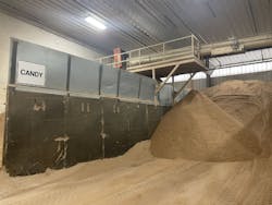 Processed candy meal at a Hershey facility. Processed candy meal at a Hershey facility.