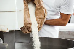 Powder ingredients, such as flour in an industrial bakery, can create a messy and sometimes dangerous situation if not handled properly during processing. Powder ingredients, such as flour in an industrial bakery, can create a messy and sometimes dangerous situation if not handled properly during processing.