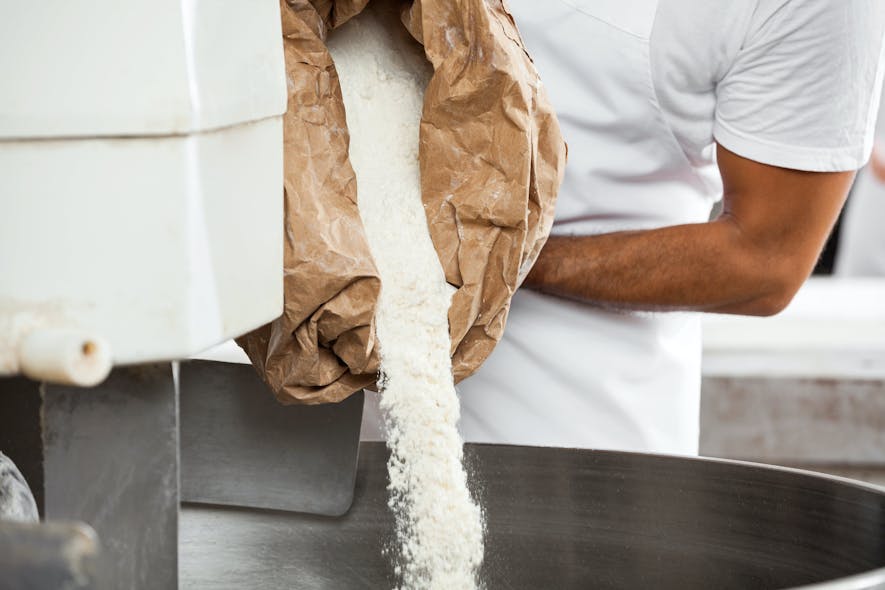 Powder ingredients, such as flour in an industrial bakery, can create a messy and sometimes dangerous situation if not handled properly during processing.