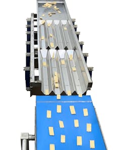 A new line of vibratory conveying systems from Key Technology is specially designed to feed pick-and-place robots. Each unit meters, separates, aligns, singulates and/or aligns product for optimal separation, speed and orientation. A new line of vibratory conveying systems from Key Technology is specially designed to feed pick-and-place robots. Each unit meters, separates, aligns, singulates and/or aligns product for optimal separation, speed and orientation.