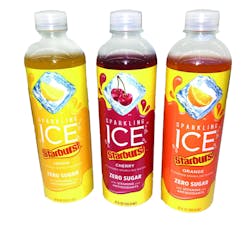 Mars’ Starburst is a familiar brand that delivers strong flavors, so Talking Rain licensed it for a new line of Sparkling Ice drinks. Mars’ Starburst is a familiar brand that delivers strong flavors, so Talking Rain licensed it for a new line of Sparkling Ice drinks.