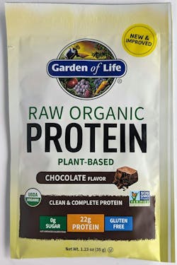 The sweetness of erythritol and the bitter notes of the chocolate flavor help mask the natural bitterness of the many plant proteins used in this powder beverage.