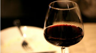 "red wintery wine at Osteria Marco"