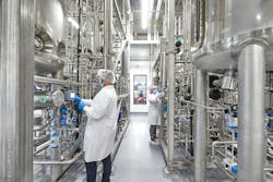 The cultivation room in Upside Foods' Emeryville, Calif., pilot plant. The cultivation room in Upside Foods' Emeryville, Calif., pilot plant.