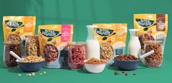 Upcycled oat protein and upcycled non-GMO corn headline the ingredient statement of Seven Sundays’ Oat Protein Cereal. Upcycled oat protein and upcycled non-GMO corn headline the ingredient statement of Seven Sundays’ Oat Protein Cereal.