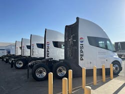 In early 2024, PepsiCo Beverage North America announced it would phase in a fleet of 50 electric semis for shipping in and out of its Fresno, Calif., facility, as well as 75 electric vans for use throughout the state. In early 2024, PepsiCo Beverage North America announced it would phase in a fleet of 50 electric semis for shipping in and out of its Fresno, Calif., facility, as well as 75 electric vans for use throughout the state.