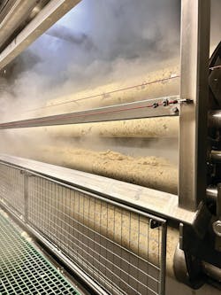 Keystone’s dehydration line takes off-grade and off-size potatoes of all types and turns them into potato flake and flour, allowing the facility to give every potato a value-added purpose. Keystone’s dehydration line takes off-grade and off-size potatoes of all types and turns them into potato flake and flour, allowing the facility to give every potato a value-added purpose.