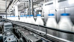 Milk production on line at the factory Milk production on line at the factory