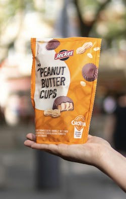 Planet A Foods’ ChoViva cocoa replacer is the key ingredient in Jeckel’s peanut butter cups. Planet A Foods’ ChoViva cocoa replacer is the key ingredient in Jeckel’s peanut butter cups.