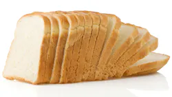 sliced bread isolated on white background