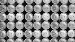 Drinks Cans Top View On Dark Background Drinks Cans Top View On Dark Background