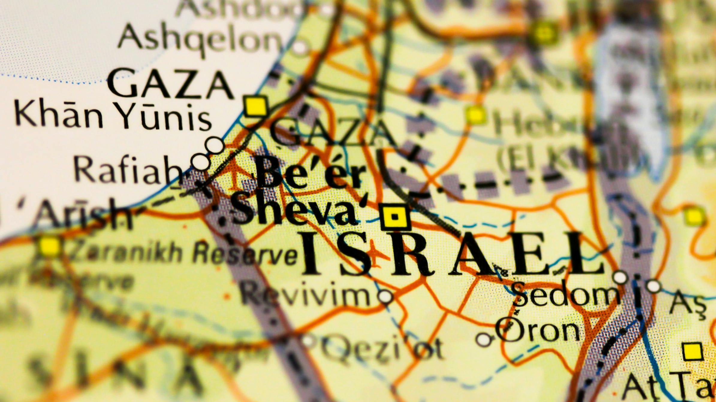 Israel On The Map Close Up