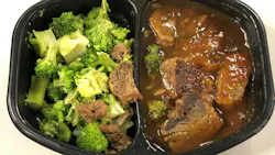 A serving of Lean Cuisine Comfort Steak Portabella A serving of Lean Cuisine Comfort Steak Portabella