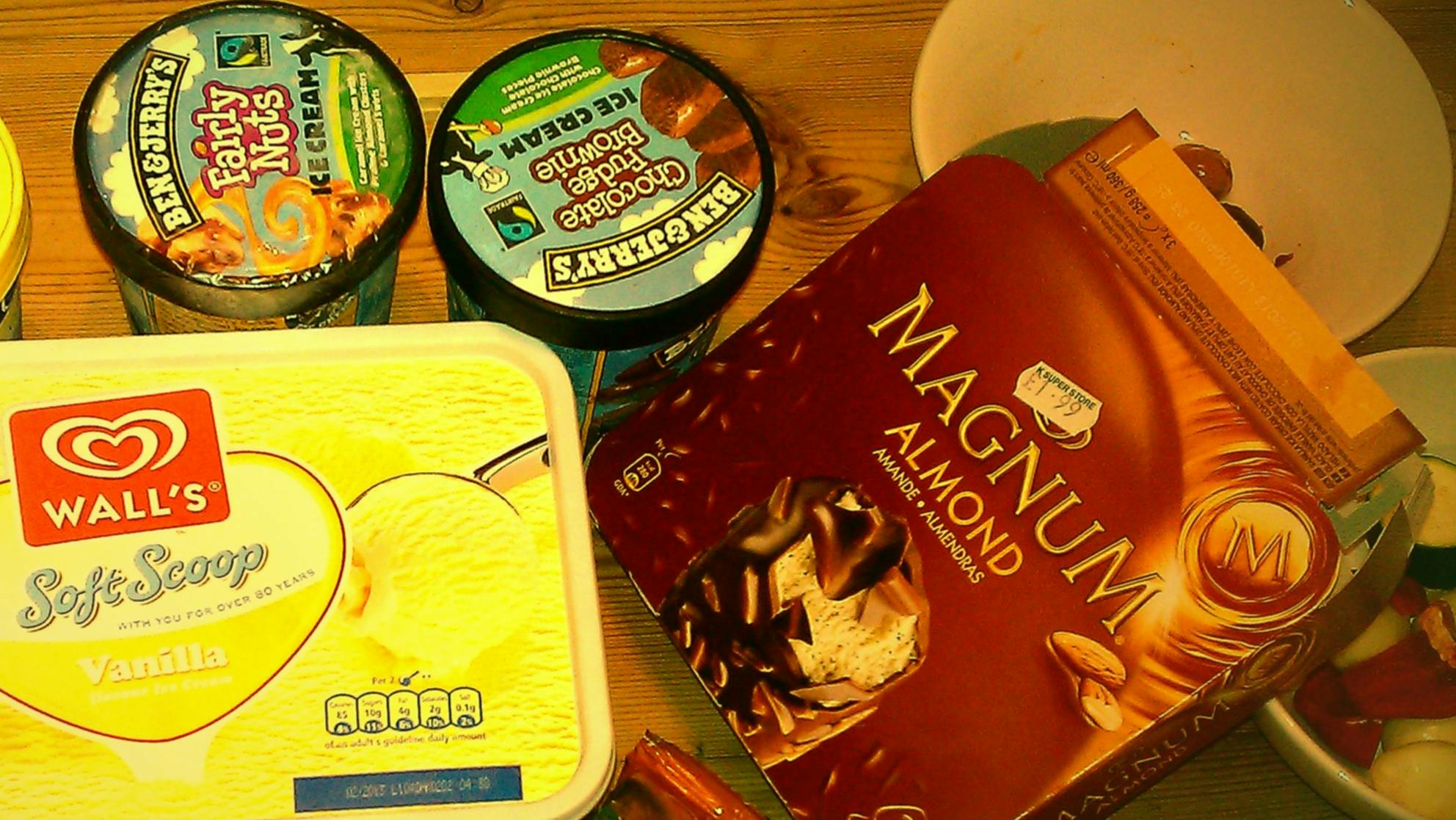 'Birthday ice cream selection'