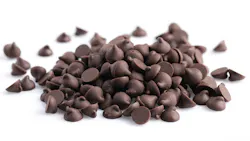 Pile Of Dark Chocolate Chips Isolated On White Background Pile Of Dark Chocolate Chips Isolated On White Background