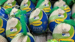 'Frozen Thanksgiving Butterball Turkeys at Costco' 'Frozen Thanksgiving Butterball Turkeys at Costco'