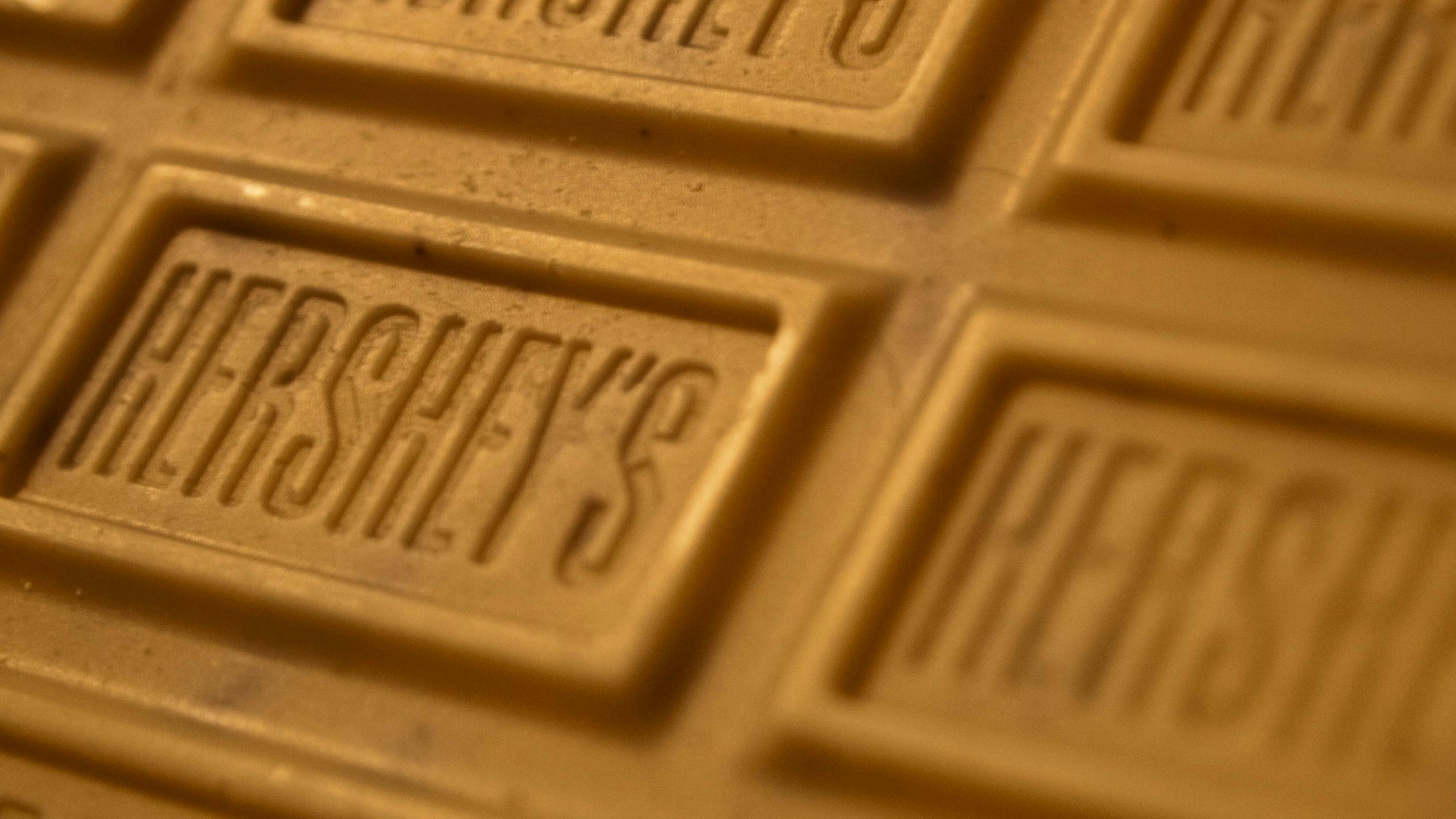 Hershey's bar closeup