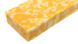 Fresh block of Colby Jack cheese on a white background. Fresh block of Colby Jack cheese on a white background.