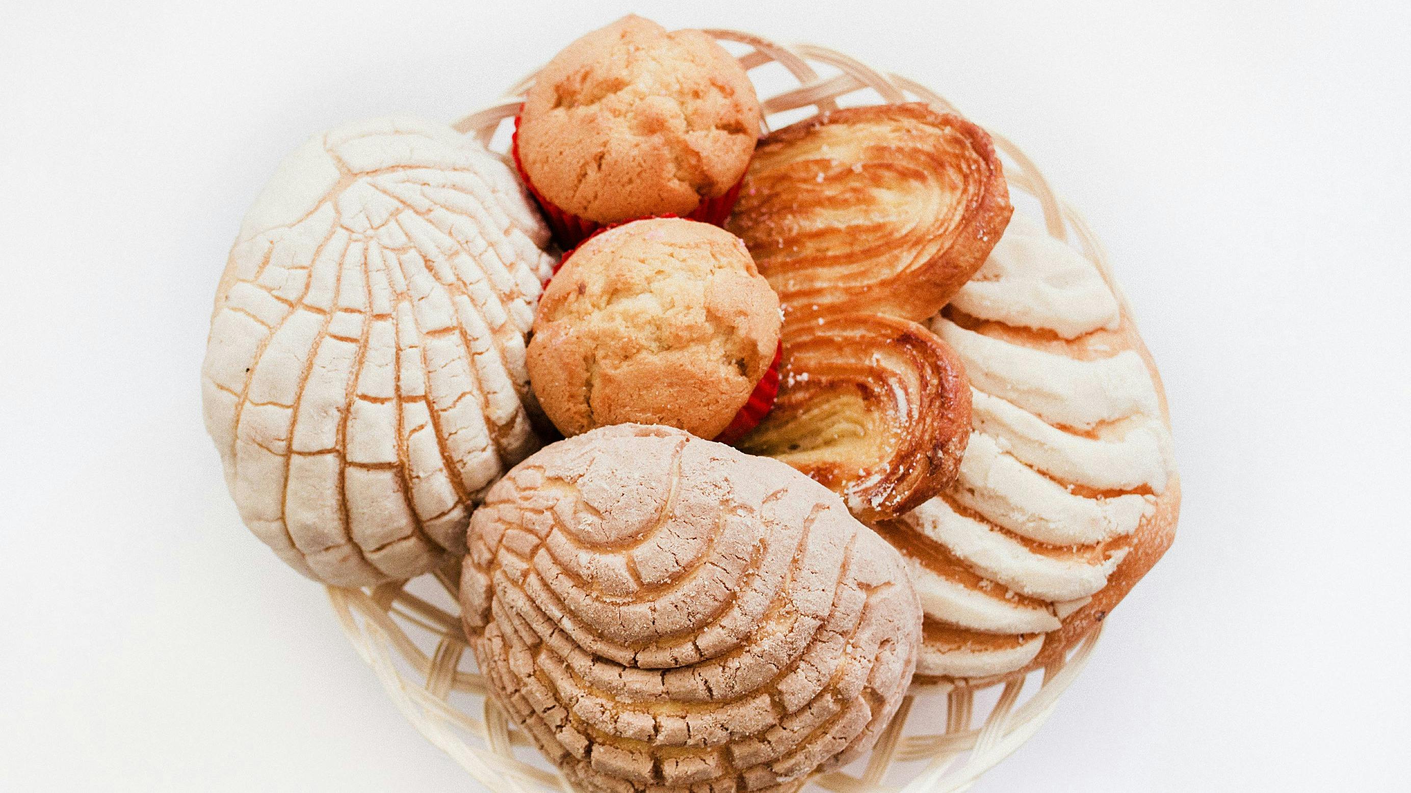 Mexican Sweet bread assorted in Mexico, traditional breakfast bakery