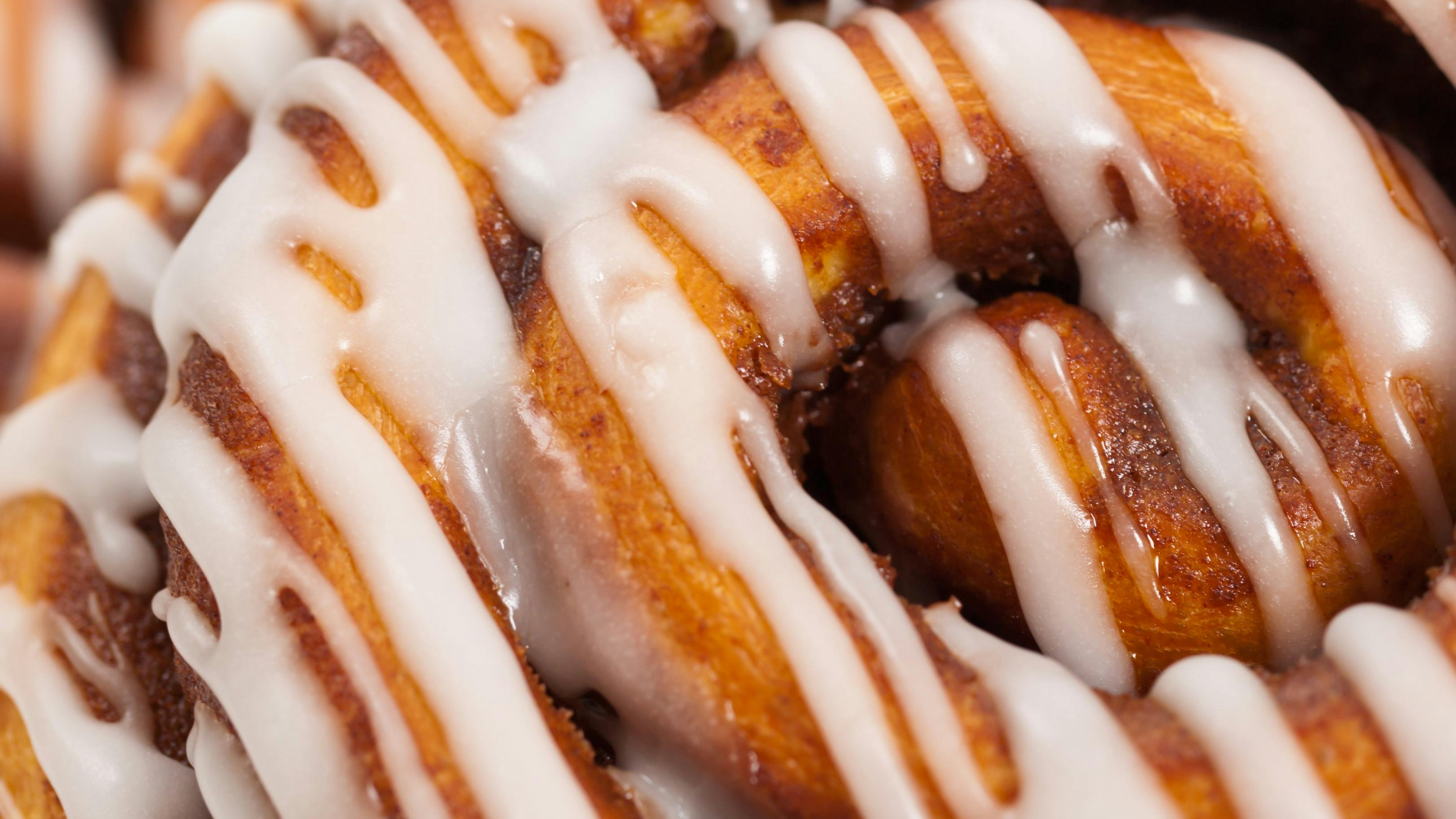 Cinnamon Rolls Background. Macro with shallow dof.