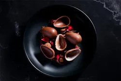 Nourish’s Creamilux, produced via precision fermentation, creates the mouthfeel, taste and function of real dairy when added to alternative dairy products – including chocolate. Nourish’s Creamilux, produced via precision fermentation, creates the mouthfeel, taste and function of real dairy when added to alternative dairy products – including chocolate.