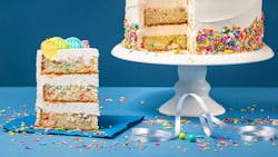 Sliced confetti Birthday cake Sliced confetti Birthday cake