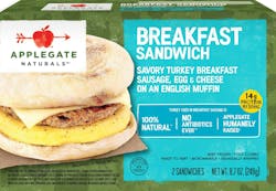 Applegate Naturals Breakfast Sandwiches Applegate Naturals Breakfast Sandwiches