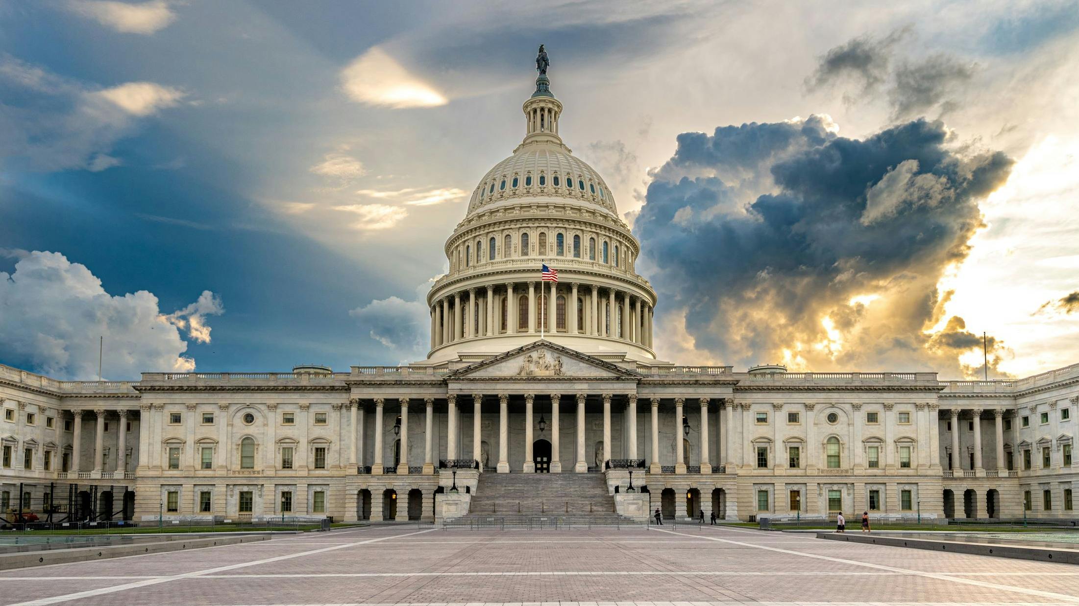 United States Capitol Building Dramatic Sky