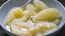 Pear halves syrup bowl Pear halves syrup bowl