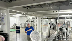 Steve Marko, senior director, R&D, for Tillamook County Creamery Assn., leads a media tour around the Decatur, Ill., ice cream plant. Although the plant was not in operation that particular day, this image shows the steel superstructure that TCCA had to construct inside the century-plus-old facility to reinforce the concrete floors and handle the equipment and production loads. Steve Marko, senior director, R&D, for Tillamook County Creamery Assn., leads a media tour around the Decatur, Ill., ice cream plant. Although the plant was not in operation that particular day, this image shows the steel superstructure that TCCA had to construct inside the century-plus-old facility to reinforce the concrete floors and handle the equipment and production loads.