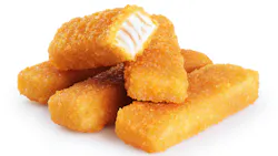 Fish fingers sticks isolated on white background Fish fingers sticks isolated on white background