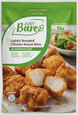 Pilgrim’s Pride’s Just Bare Lightly Breaded Chicken topped Circana’s 2024 Pacesetters list with $368.4 million in first-year sales, thanks in part to its 32% Daily Value of protein per serving. Pilgrim’s Pride’s Just Bare Lightly Breaded Chicken topped Circana’s 2024 Pacesetters list with $368.4 million in first-year sales, thanks in part to its 32% Daily Value of protein per serving.